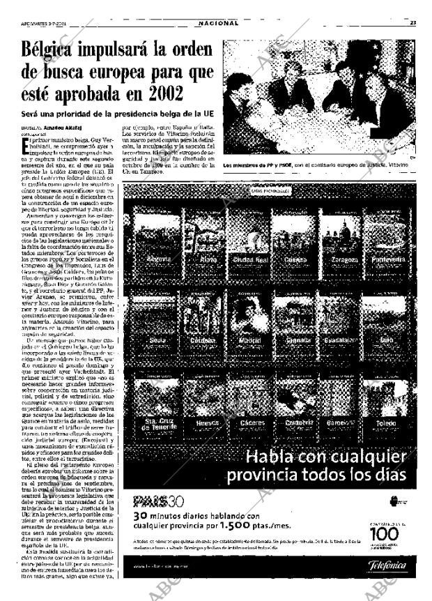 ABC MADRID 03-07-2001 página 23