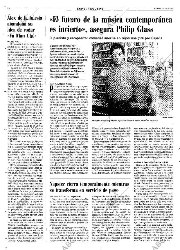 ABC MADRID 03-07-2001 página 72