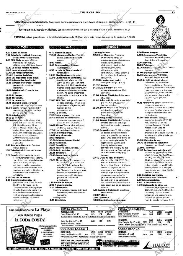 ABC MADRID 03-07-2001 página 83