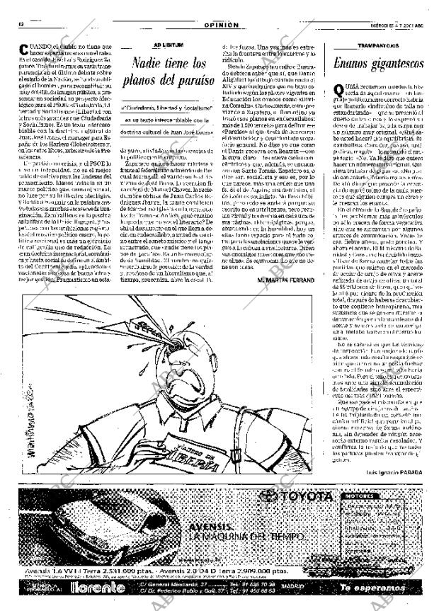 ABC MADRID 04-07-2001 página 12