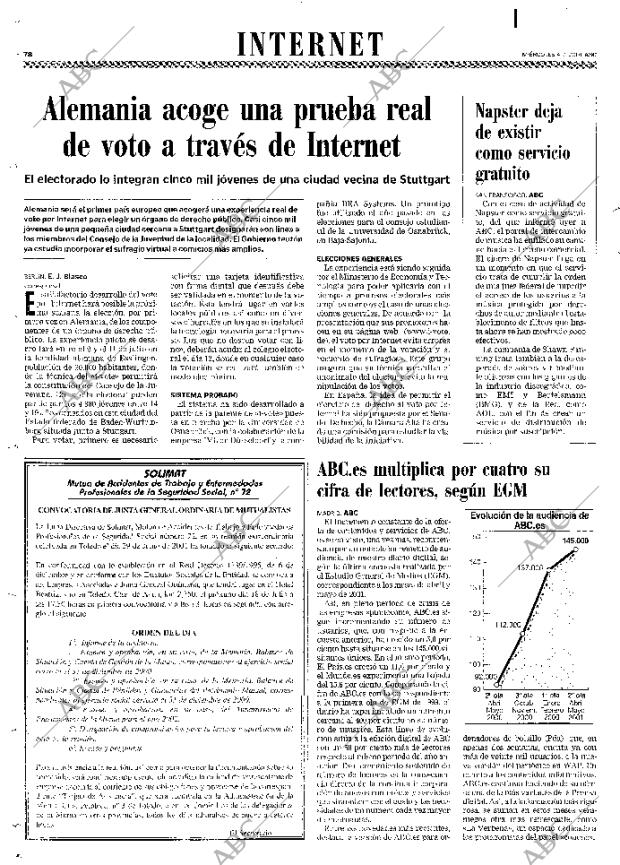 ABC MADRID 04-07-2001 página 78
