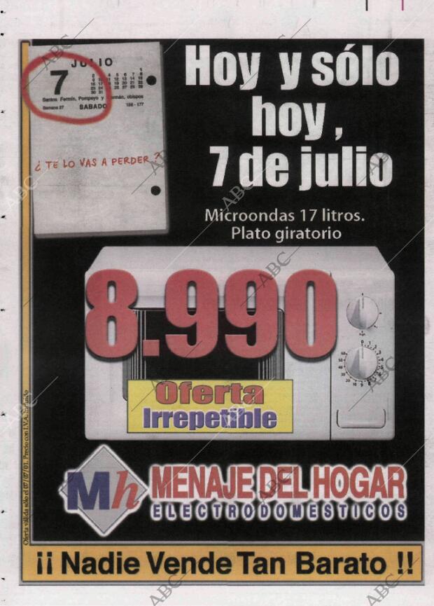 ABC MADRID 07-07-2001 página 136