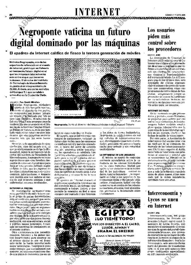 ABC MADRID 07-07-2001 página 86