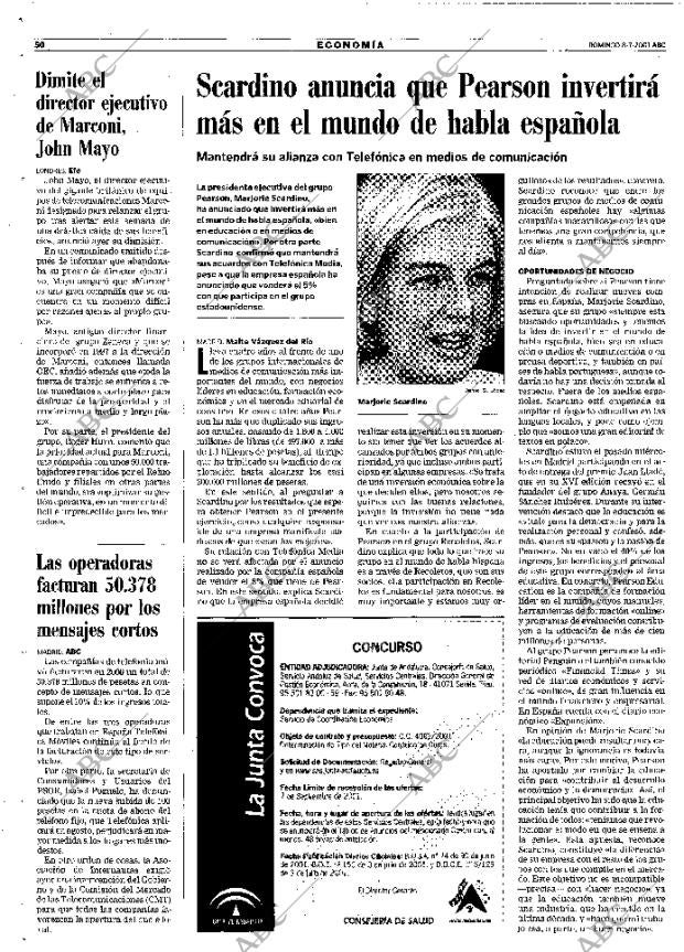ABC MADRID 08-07-2001 página 50