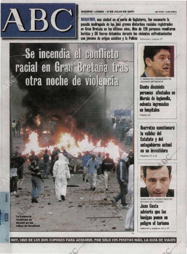 ABC MADRID 09-07-2001 página 1