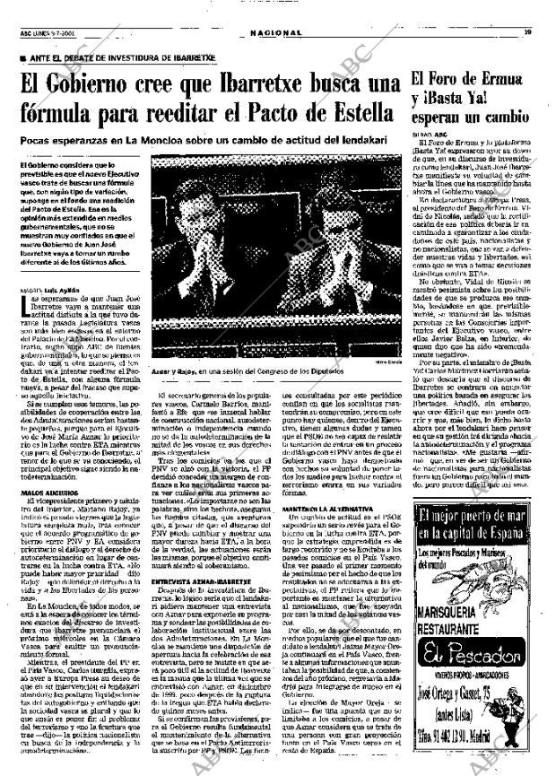 ABC MADRID 09-07-2001 página 19