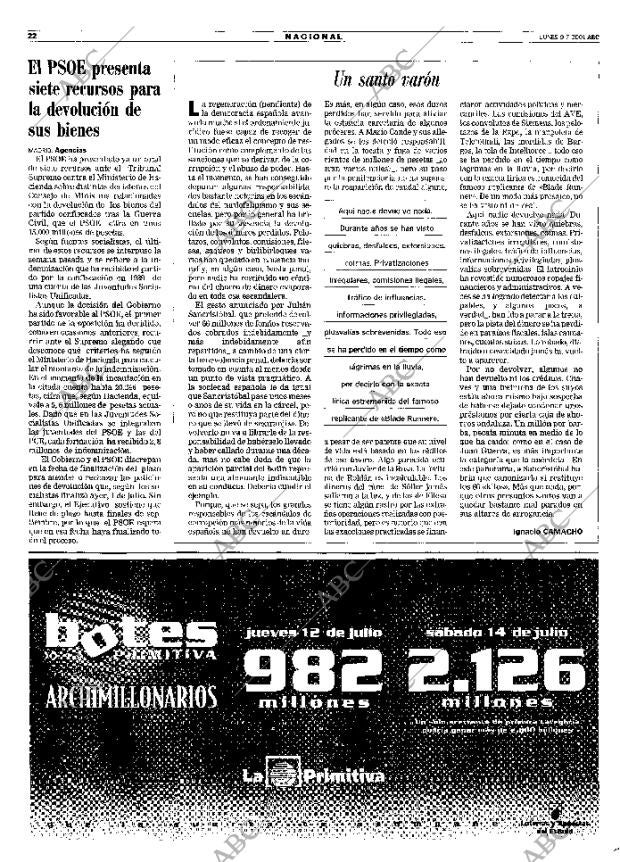 ABC MADRID 09-07-2001 página 22