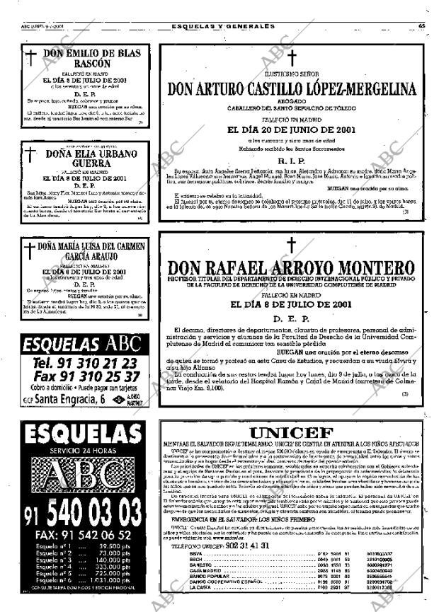 ABC MADRID 09-07-2001 página 65