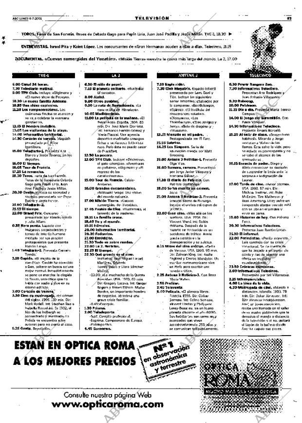 ABC MADRID 09-07-2001 página 83