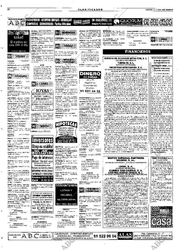 ABC MADRID 10-07-2001 página 116