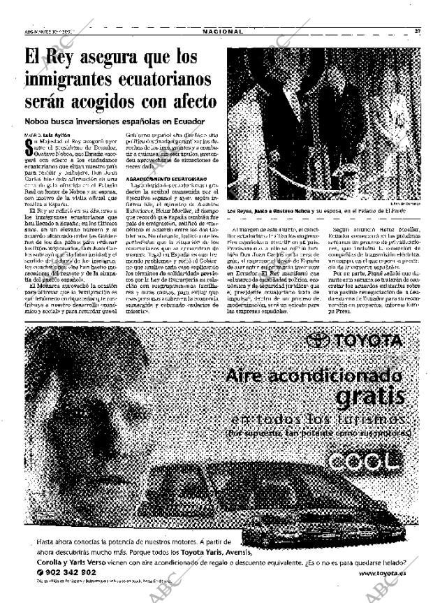 ABC MADRID 10-07-2001 página 27