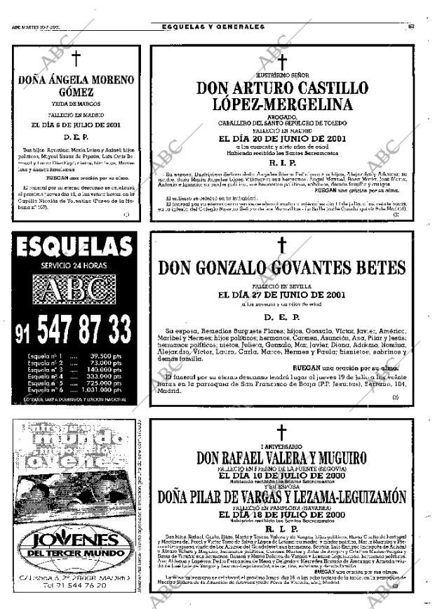 ABC MADRID 10-07-2001 página 67