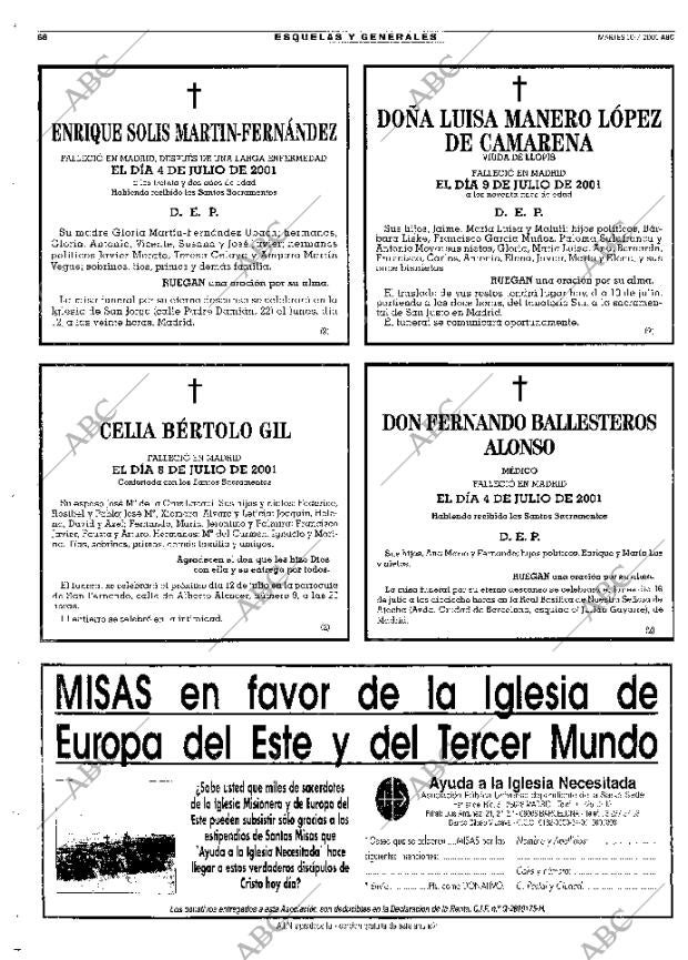 ABC MADRID 10-07-2001 página 68