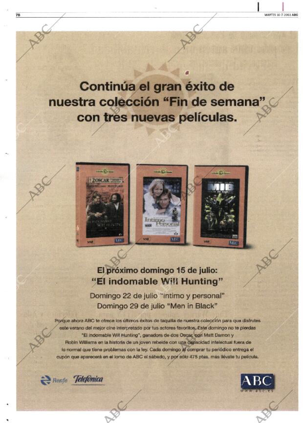 ABC MADRID 10-07-2001 página 78
