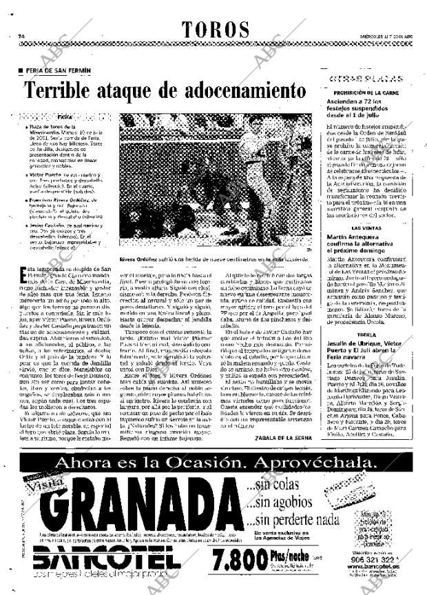 ABC MADRID 11-07-2001 página 74