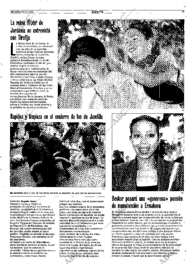 ABC MADRID 11-07-2001 página 77