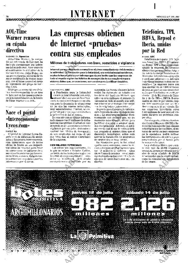 ABC MADRID 11-07-2001 página 78