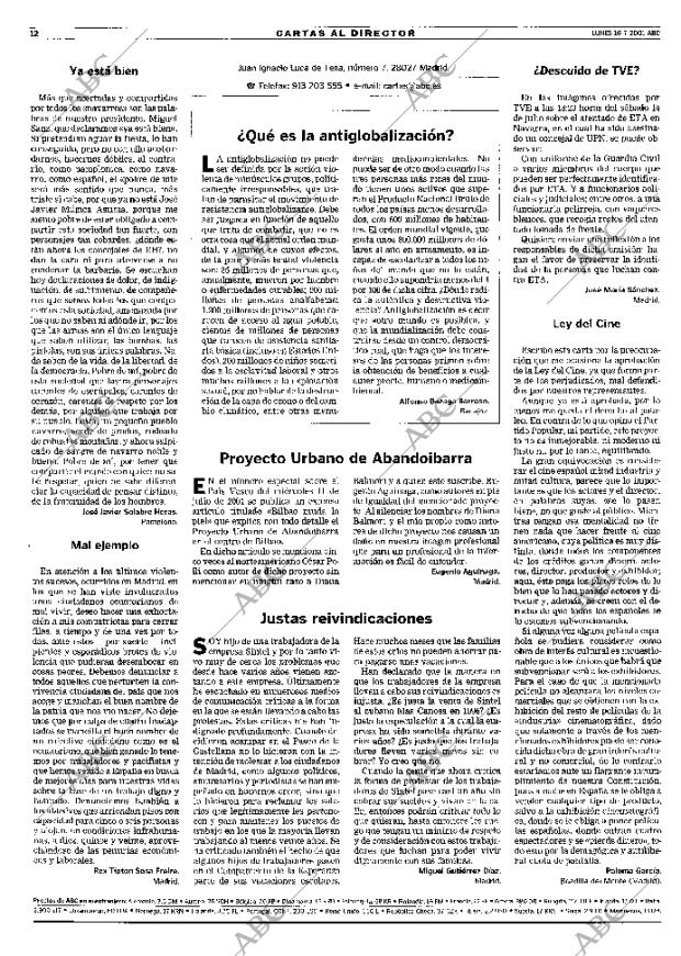 ABC MADRID 16-07-2001 página 12