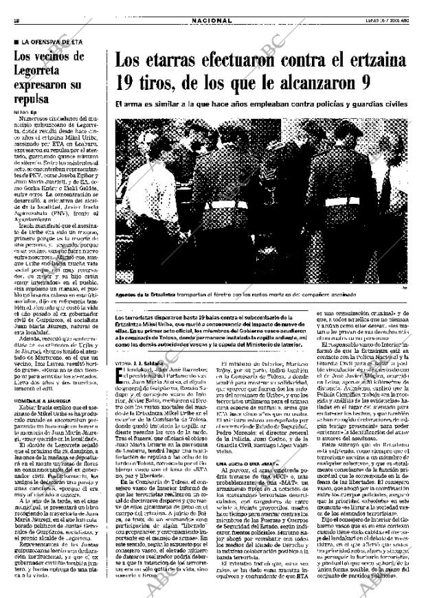 ABC MADRID 16-07-2001 página 18