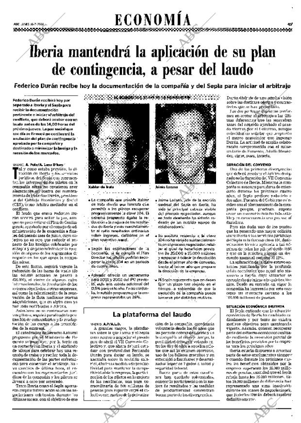 ABC MADRID 16-07-2001 página 45