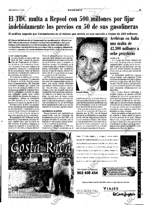 ABC MADRID 17-07-2001 página 45