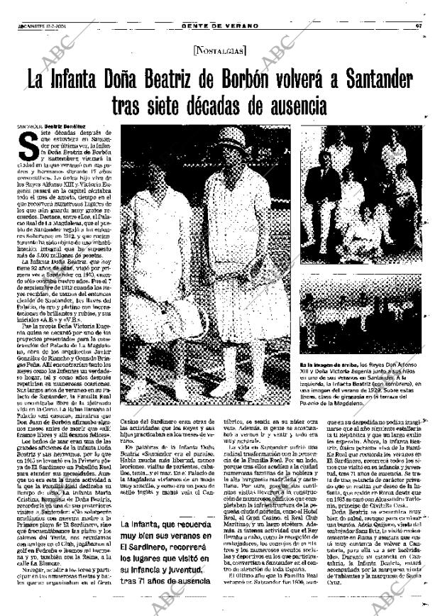 ABC MADRID 17-07-2001 página 67