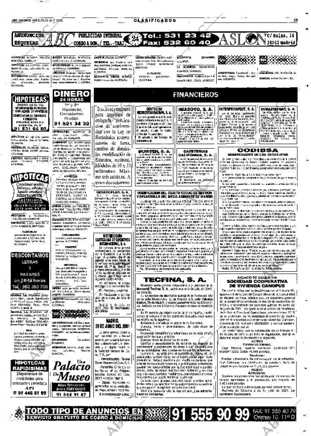 ABC MADRID 18-07-2001 página 117
