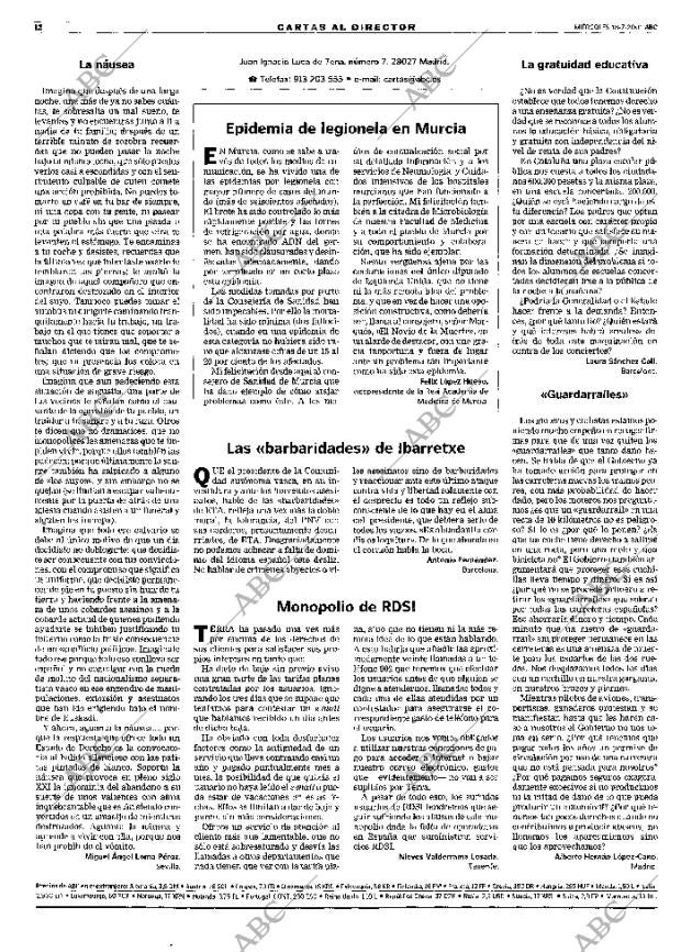ABC MADRID 18-07-2001 página 12