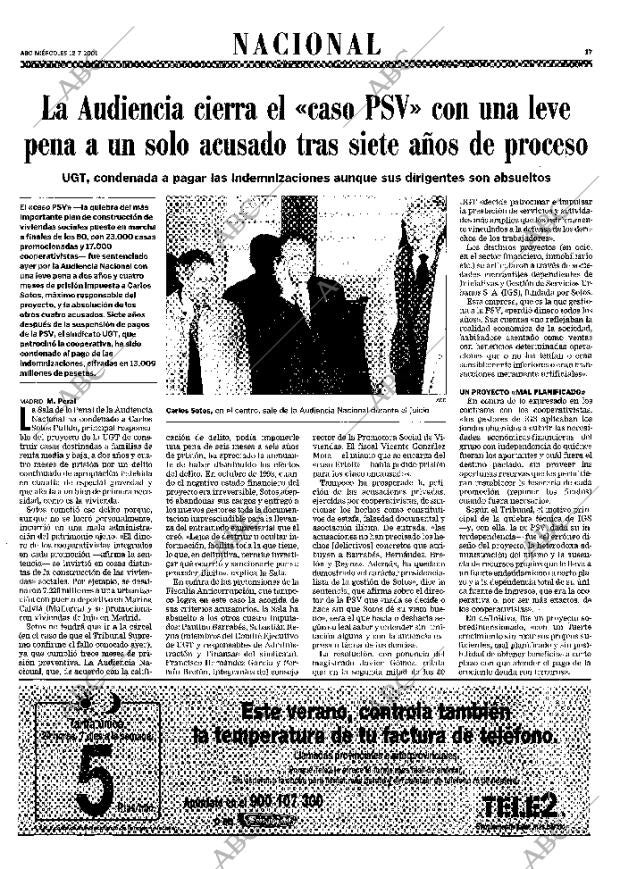 ABC MADRID 18-07-2001 página 17