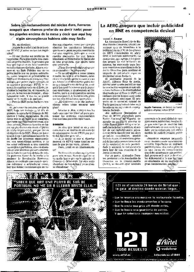 ABC MADRID 18-07-2001 página 45