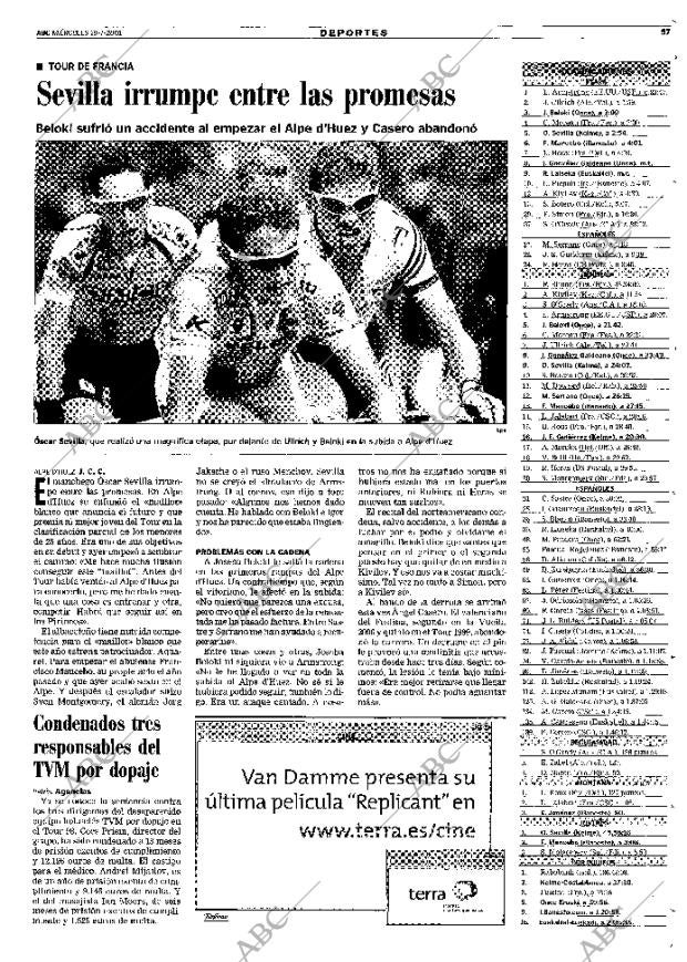 ABC MADRID 18-07-2001 página 57