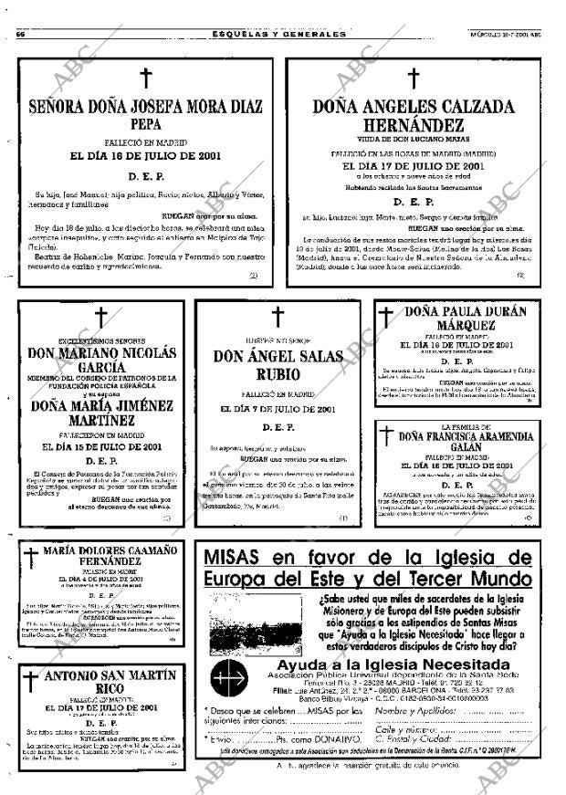 ABC MADRID 18-07-2001 página 66