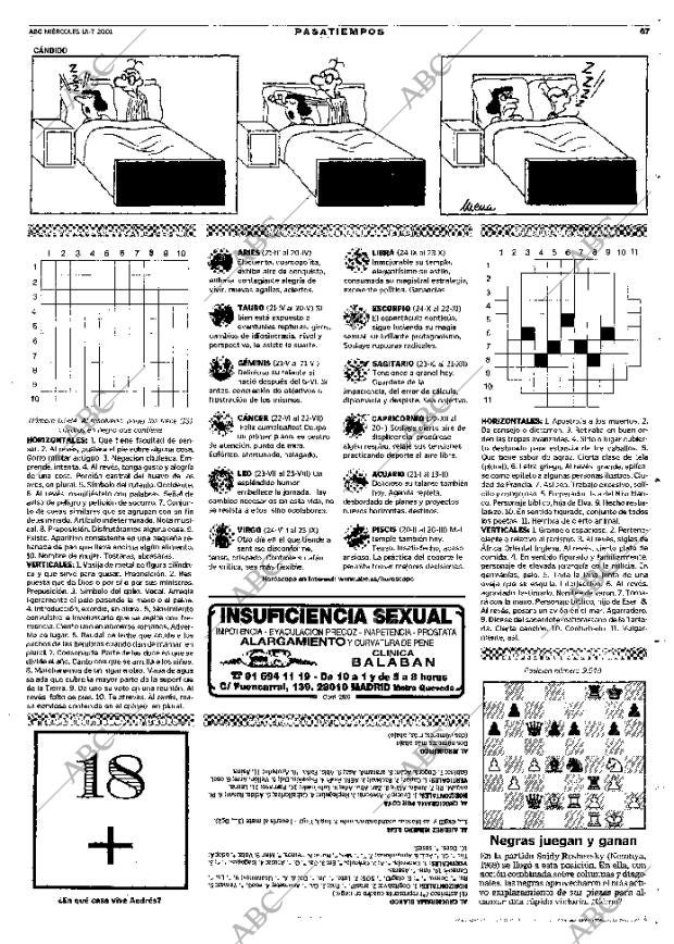 ABC MADRID 18-07-2001 página 67