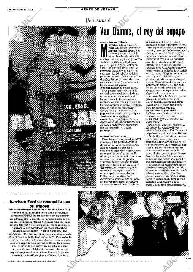 ABC MADRID 18-07-2001 página 73