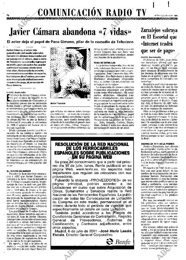ABC MADRID 18-07-2001 página 78