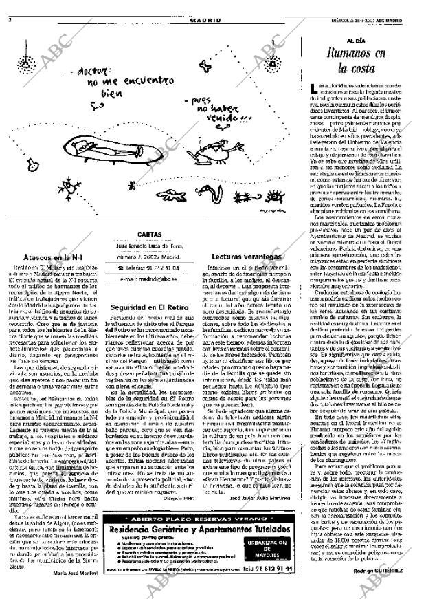 ABC MADRID 18-07-2001 página 86