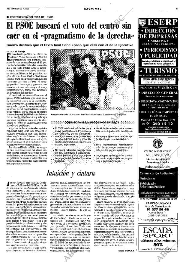 ABC MADRID 22-07-2001 página 23