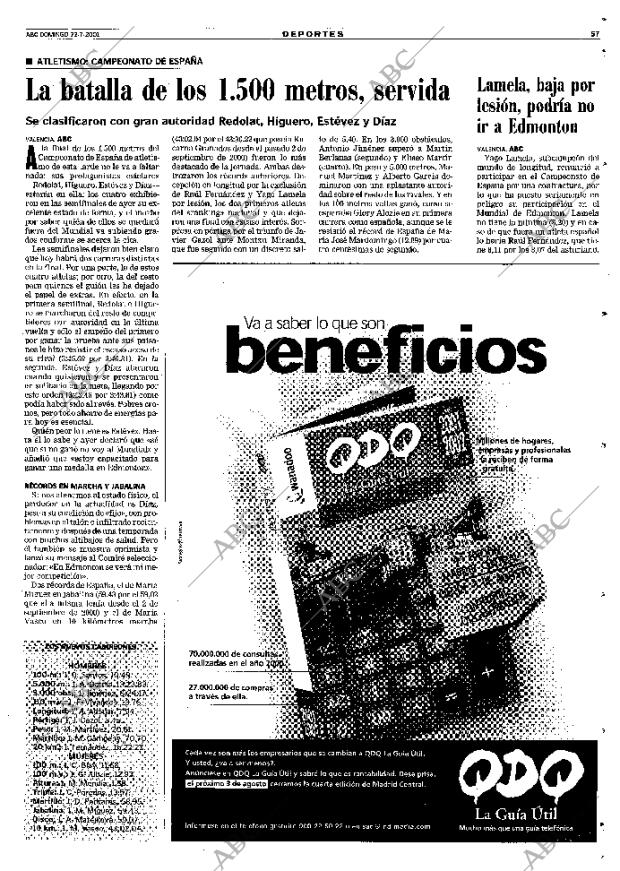 ABC MADRID 22-07-2001 página 57