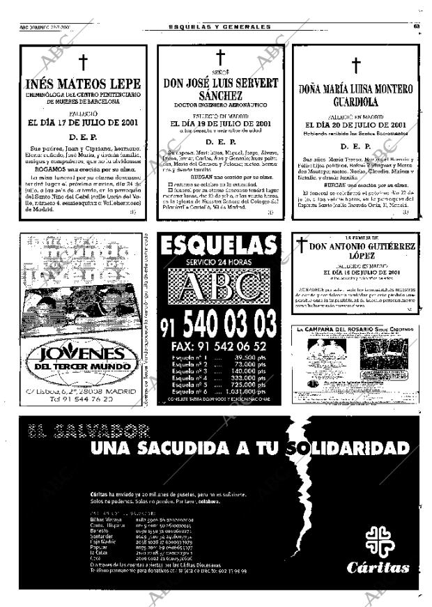 ABC MADRID 22-07-2001 página 63