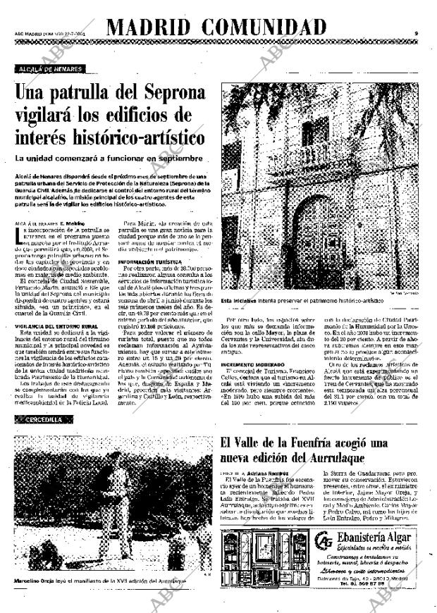 ABC MADRID 22-07-2001 página 89