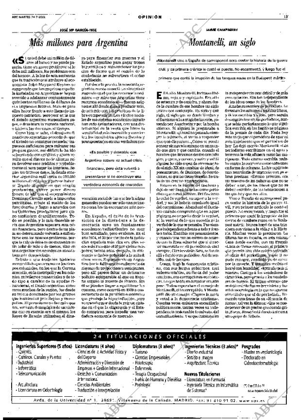 ABC MADRID 24-07-2001 página 13
