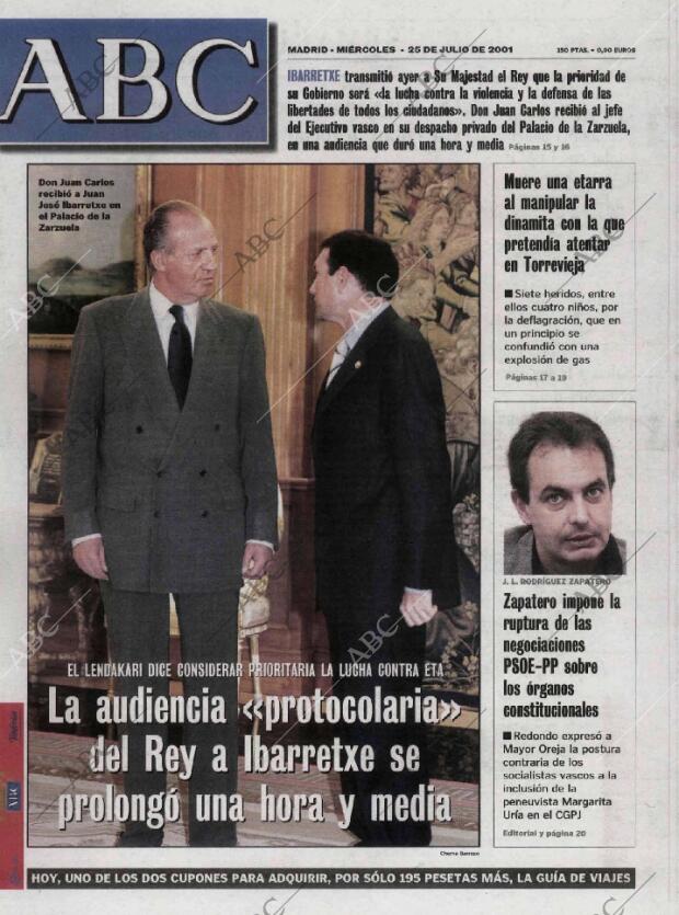 ABC MADRID 25-07-2001 página 1