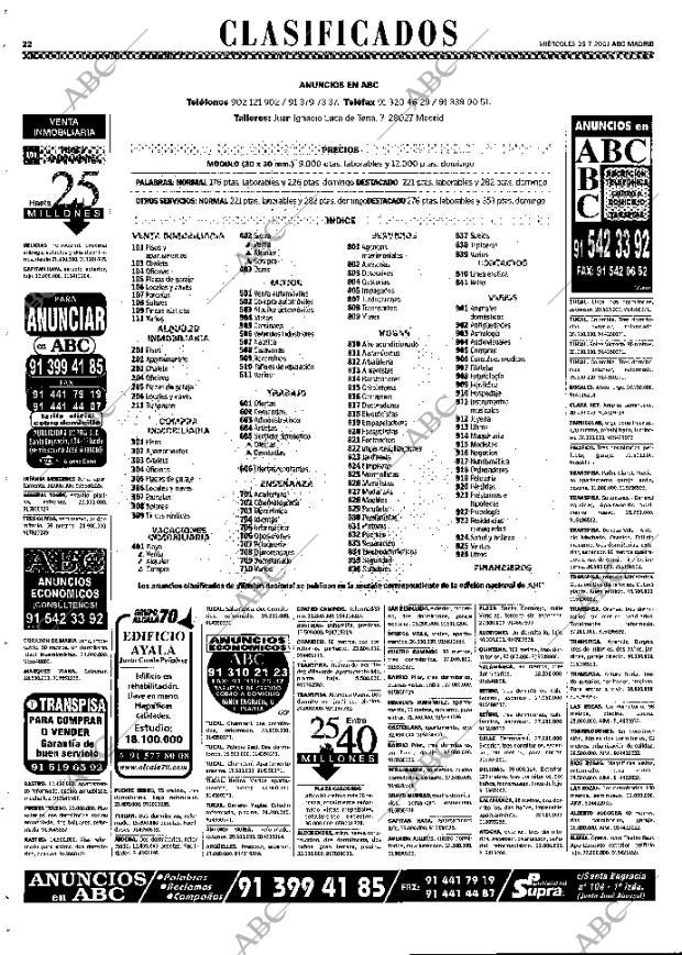 ABC MADRID 25-07-2001 página 106