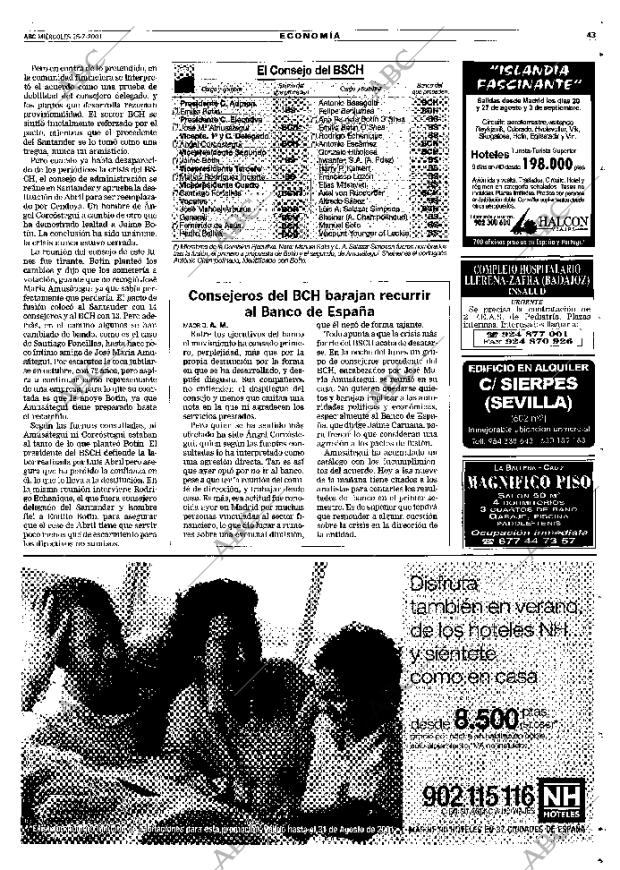 ABC MADRID 25-07-2001 página 43