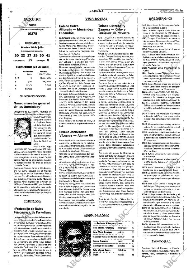 ABC MADRID 25-07-2001 página 60