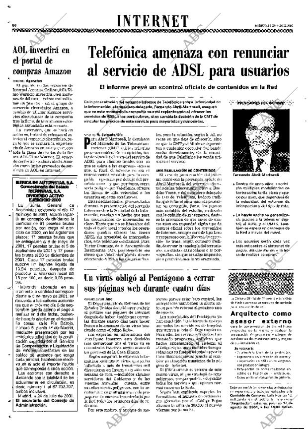 ABC MADRID 25-07-2001 página 66