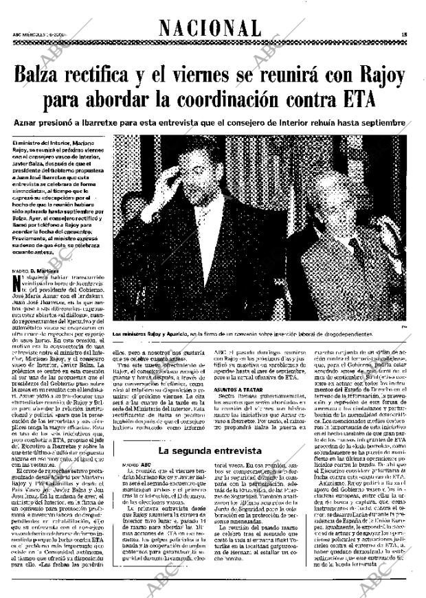 ABC MADRID 01-08-2001 página 15
