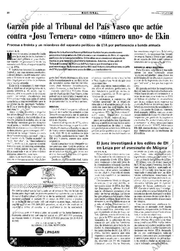 ABC SEVILLA 01-08-2001 página 20