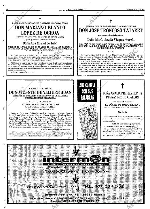 ABC SEVILLA 01-08-2001 página 70