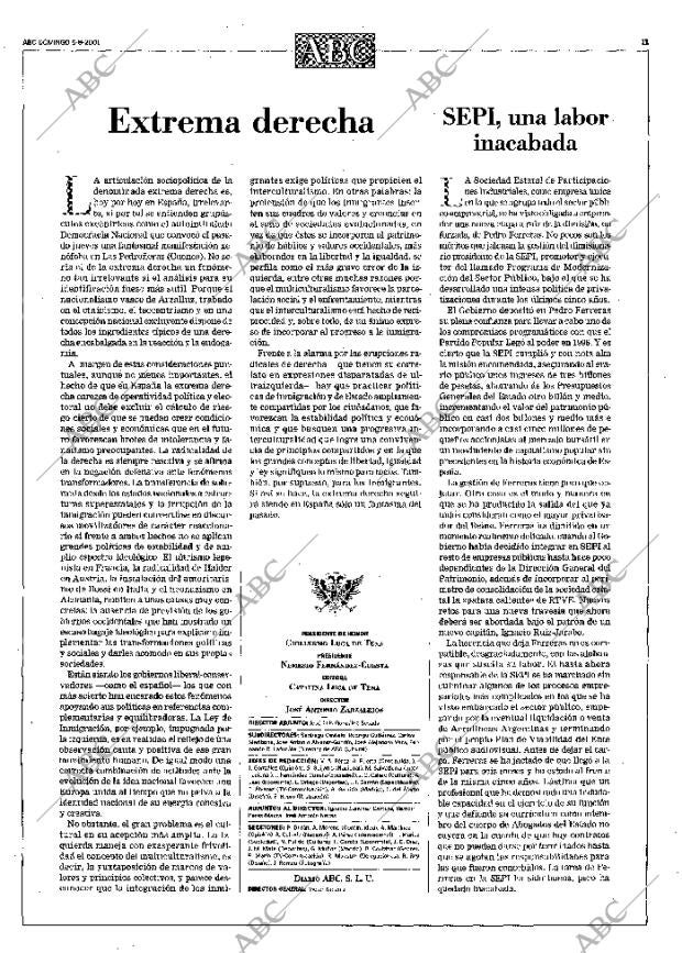 ABC MADRID 05-08-2001 página 11